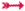 A thick red arrow pointing to the right, with a jagged tail and a solid triangular head, on a light background.