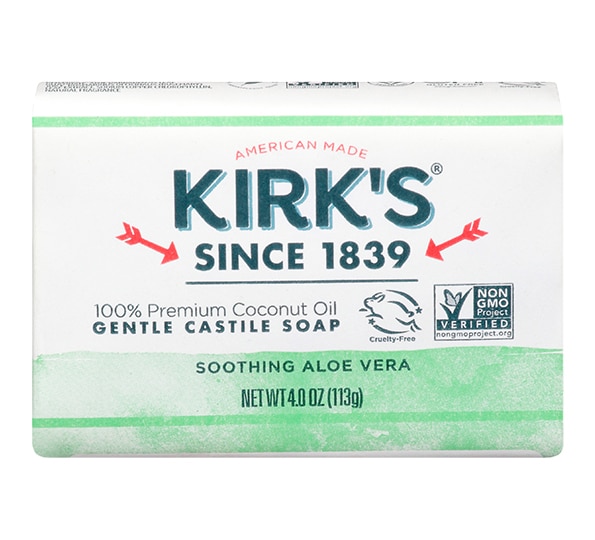 Kirk’s Best Bar Soaps | Natural Gentle Castile Soaps | Soothing Aloe Vera